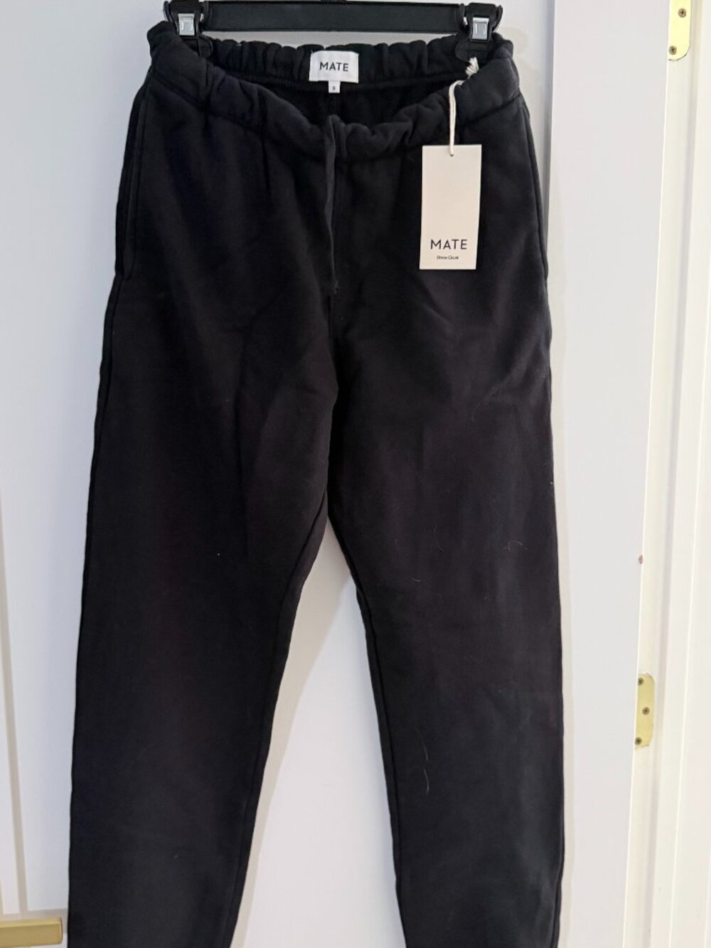 MATE The Label Organic Cotton Jogger Sweatpants Black Size S NWT